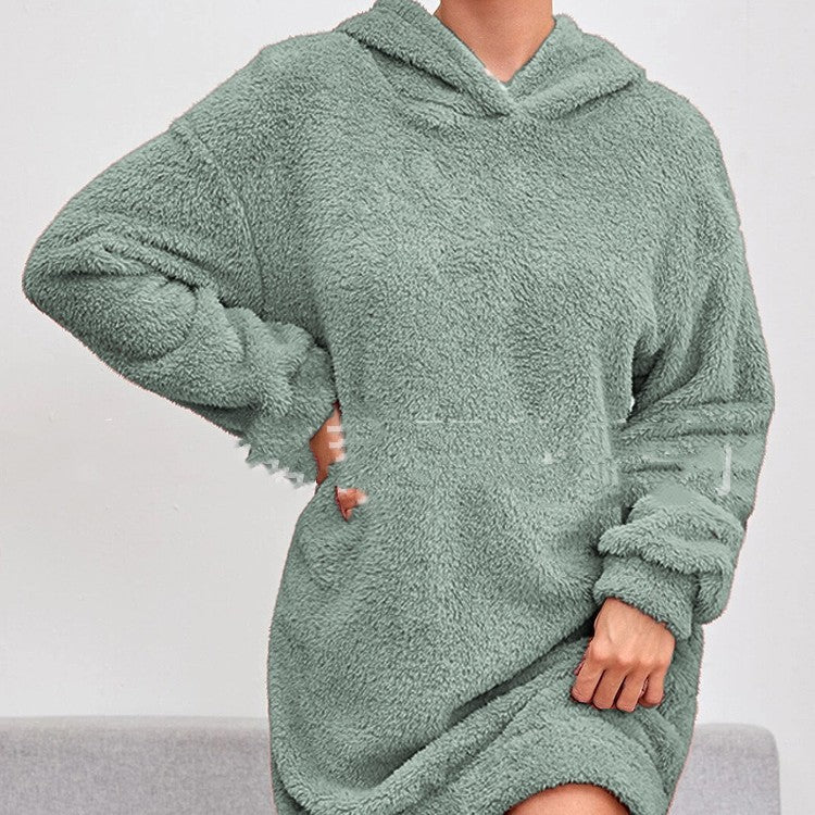 Hooded Solid Color Loose-fitting Casual Pullover Women's Clothing - Premium 0 from Abstrakjsnc  - Just $24.20! Shop now at Abstrakjsnc 