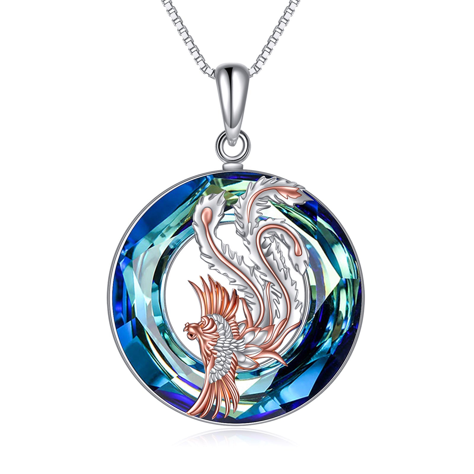 Nirvana Phoenix Necklace Sterling Silver Crystal Phoenix Jewelry Necklaces for Women - Premium 5 from Abstrakjsnc  - Just $102.35! Shop now at Abstrakjsnc 